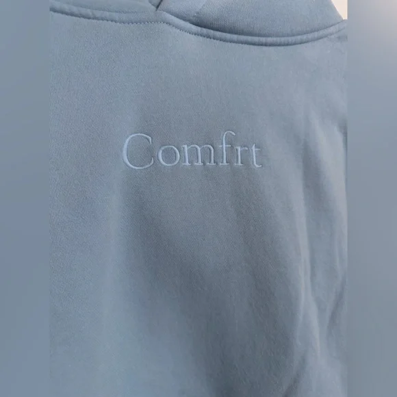 Comfrt Signature Astro Light Blue Cozy Hoodie & Jogger Set Size M - Picture 10 of 11
